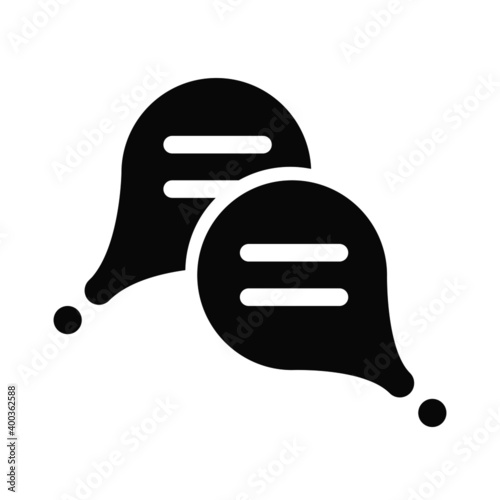 Chat glyph icon vector