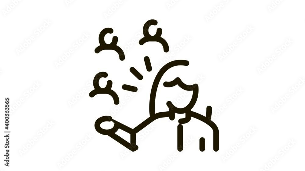 presentation of people by woman Icon Animation. black presentation of people by woman animated icon on white background presentation of people by woman Icon Animation. black presentation of people by woman animated icon on white background