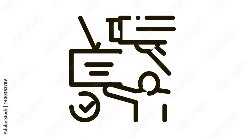 approval of film Icon Animation. black approval of film animated icon on white background approval of film Icon Animation. black approval of film animated icon on white background