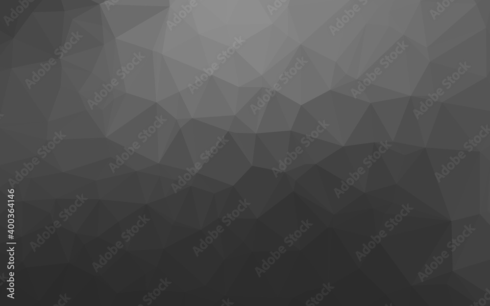 Dark Silver, Gray vector shining triangular pattern.