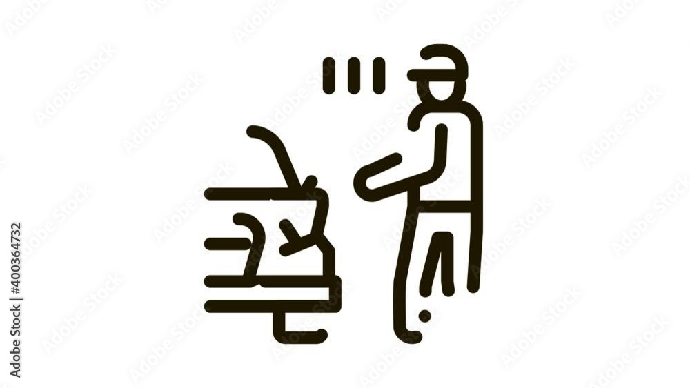 indignant driver of broken car bumper Icon Animation. black indignant driver of broken car bumper animated icon on white background indignant driver of broken car bumper Icon Animation. black indignant driver of broken car bumper animated icon on white background