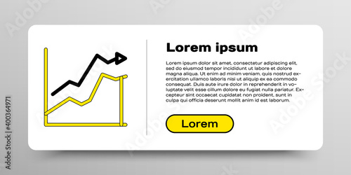 Line Oil price increase icon isolated on white background. Oil industry crisis concept. Colorful outline concept. Vector.