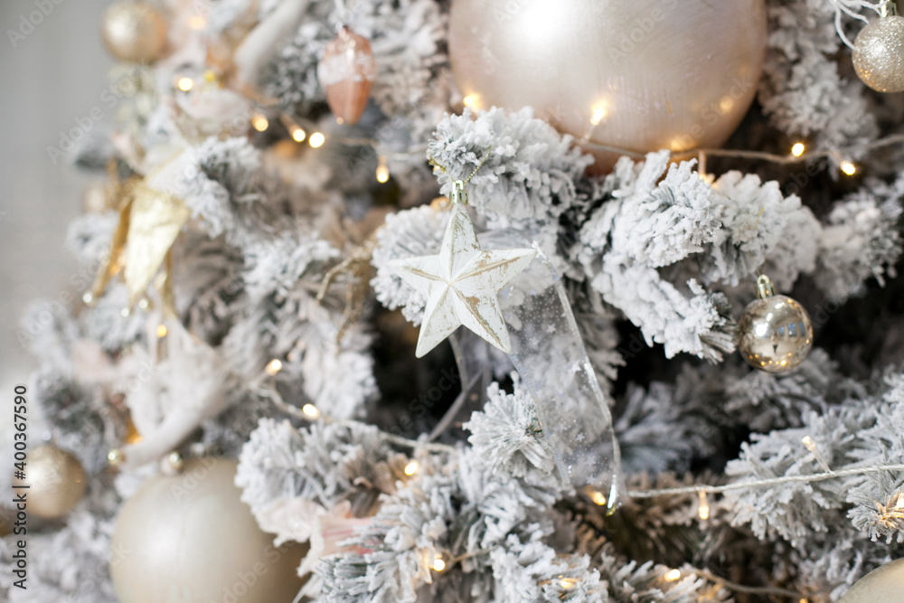 christmas tree decoration with stars and lights christmas tree decoration with stars and lights