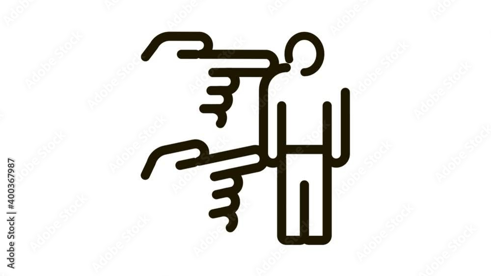 human bullying Icon Animation. black human bullying animated icon on white background human bullying Icon Animation. black human bullying animated icon on white background
