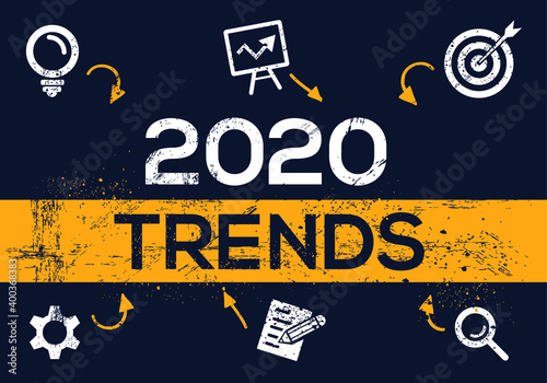 Creative (2020 trends) Banner Word with Icon ,Vector illustration.