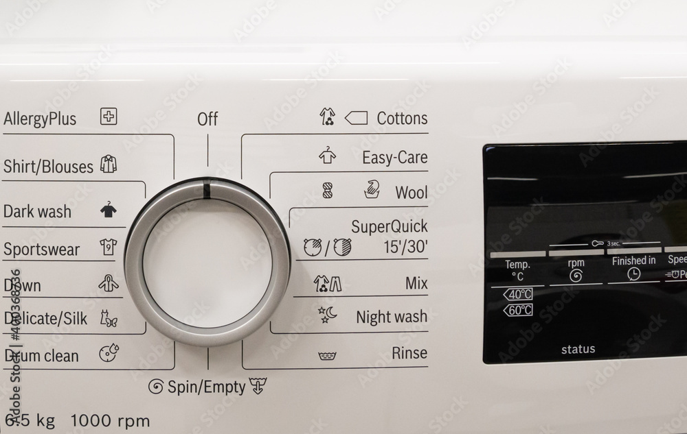 Washing machine program mode display. Washing machine program mode display.