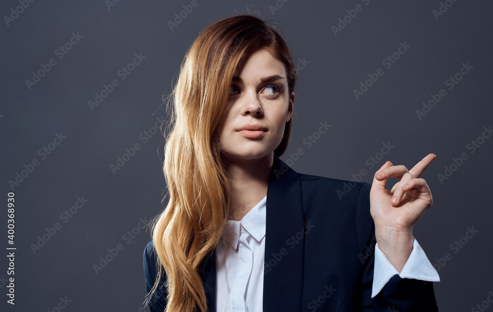 Business woman in an elegant style official suit Business woman in an elegant style official suit