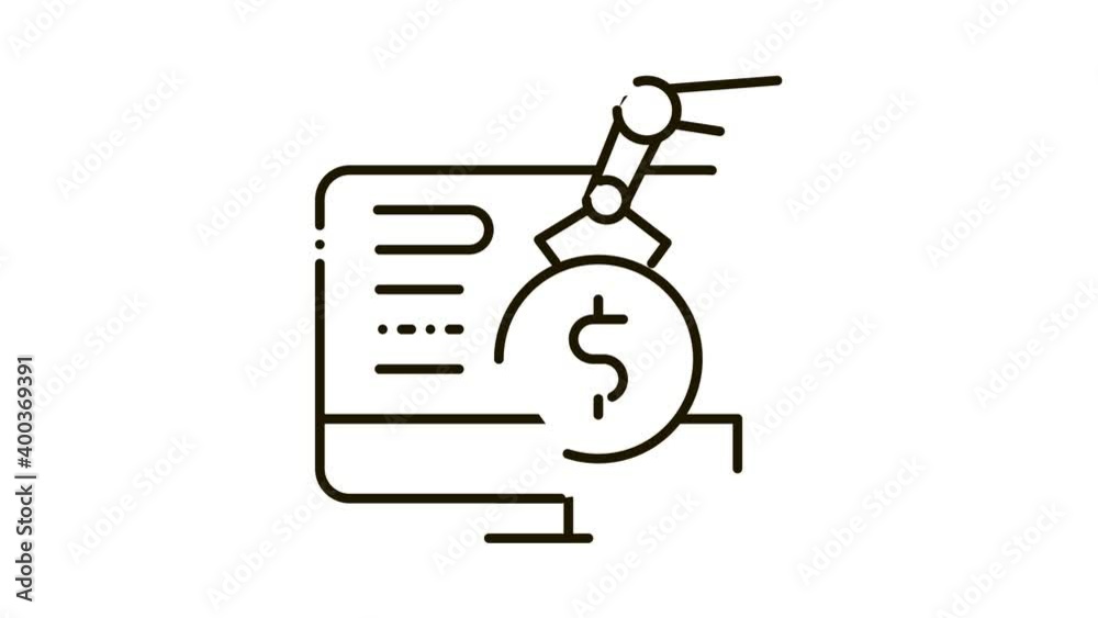 cash withdrawal Icon Animation. black cash withdrawal animated icon on white background cash withdrawal Icon Animation. black cash withdrawal animated icon on white background
