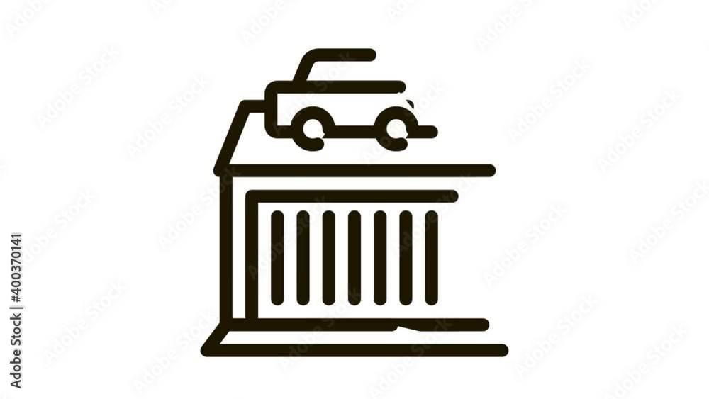 gas station Icon Animation. black gas station animated icon on white background gas station Icon Animation. black gas station animated icon on white background