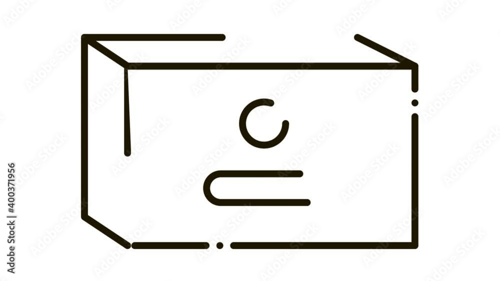 pack of butter Icon Animation. black pack of butter animated icon on white background pack of butter Icon Animation. black pack of butter animated icon on white background