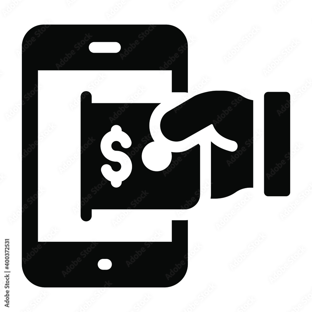 Digital payment in glyph editable icon
Digital payment in glyph editable icon