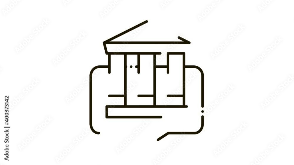 Story about Monument of Architecture Icon Animation. black Story about Monument of Architecture animated icon on white background Story about Monument of Architecture Icon Animation. black Story about Monument of Architecture animated icon on white background
