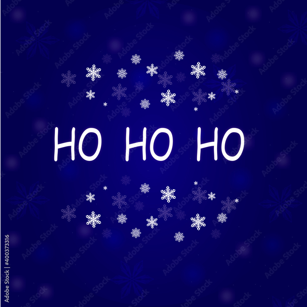 vector illustration of the letter ho ho ho on a blue background