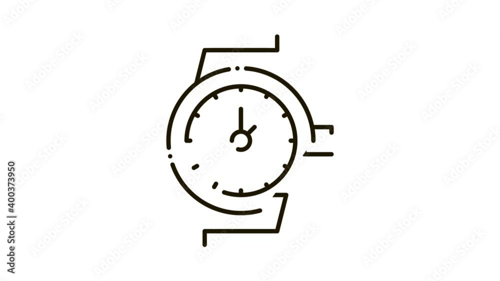 Swiss Watches Icon Animation. black Swiss Watches animated icon on white background Swiss Watches Icon Animation. black Swiss Watches animated icon on white background