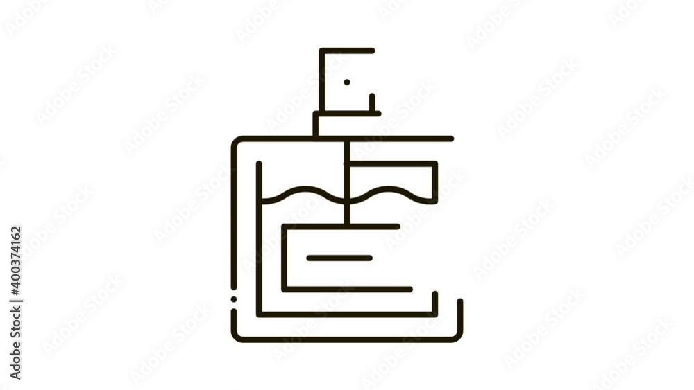 Cologne Icon Animation. black Cologne animated icon on white background Cologne Icon Animation. black Cologne animated icon on white background