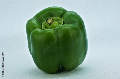 green bell paprika on white