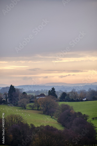 sunrise over the landscape