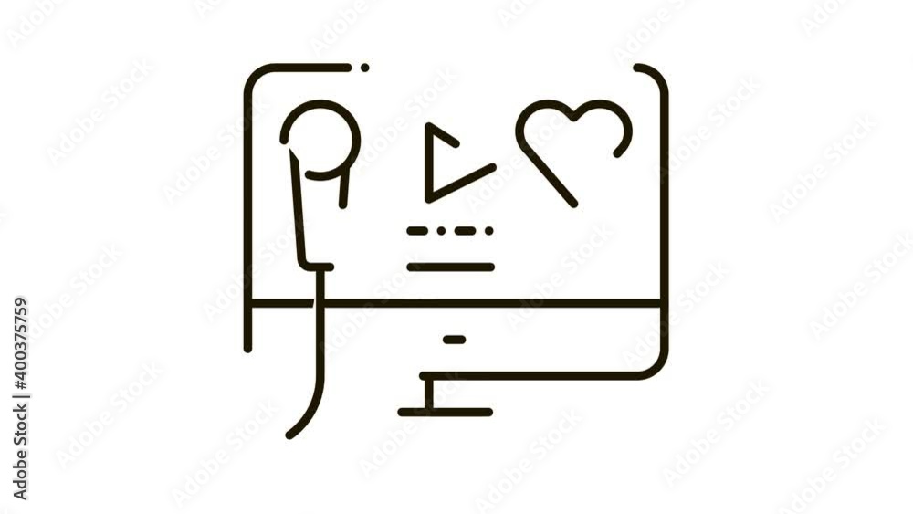 Karaoke on Computer Icon Animation. black Karaoke on Computer animated icon on white background Karaoke on Computer Icon Animation. black Karaoke on Computer animated icon on white background