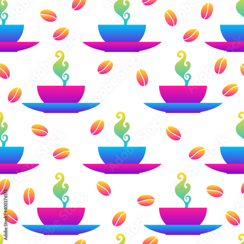 Abstract rainbow seamless pattern background. Modern swatch for birthday card, kids party invitation, shop sale wallpaper, holiday wrapping paper, fabric, bag print, t shirt, workshop advertising