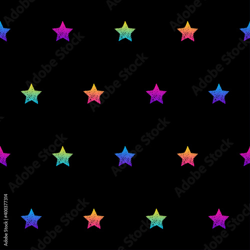 Abstract rainbow seamless pattern. Modern swatch background for birthday card, kids party invitation, wallpaper, holiday wrapping paper, shop sale poster, bag print, t shirt, workshop advertising
