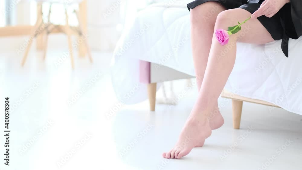 unrecognizable woman runs a fresh rose over the skin. skin tender as a rose concept. winter skin care. close up view. Slow motion video. stock footage. Slow motion video. stock footage unrecognizable woman runs a fresh rose over the skin. skin tender as a rose concept. winter skin care. close up view. Slow motion video. stock footage. Slow motion video. stock footage