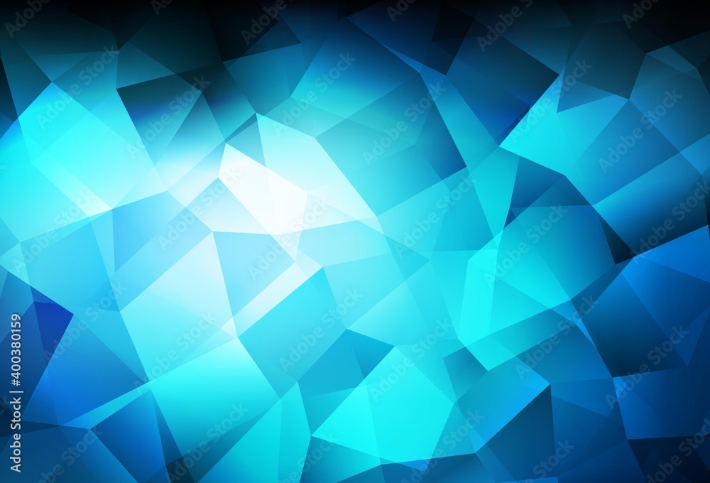 Dark BLUE vector abstract polygonal pattern.
