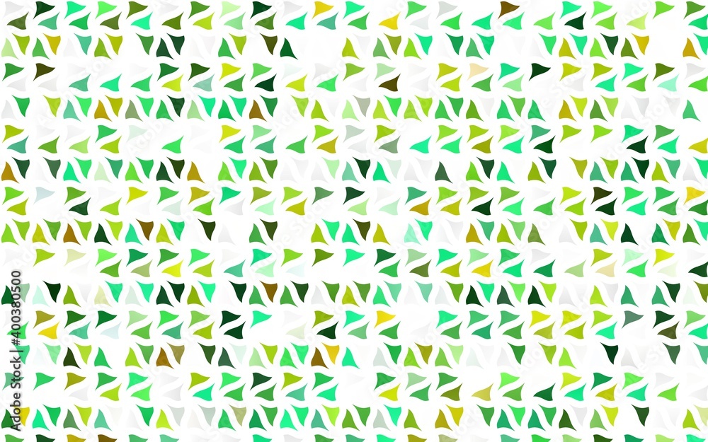 Light Green, Yellow vector template with crystals, triangles.