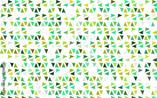 Light Green  Yellow vector template with crystals  triangles.