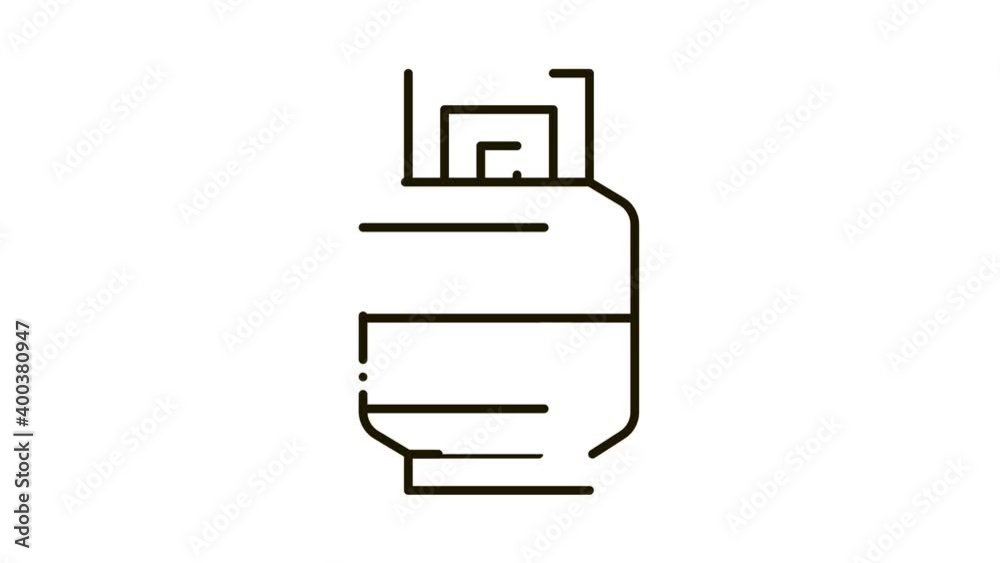 Metallic Barrel Icon Animation. black Metallic Barrel animated icon on white background Metallic Barrel Icon Animation. black Metallic Barrel animated icon on white background