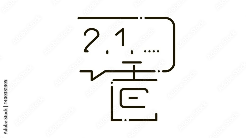 Countdown To Bang Icon Animation. black Countdown To Bang animated icon on white background Countdown To Bang Icon Animation. black Countdown To Bang animated icon on white background