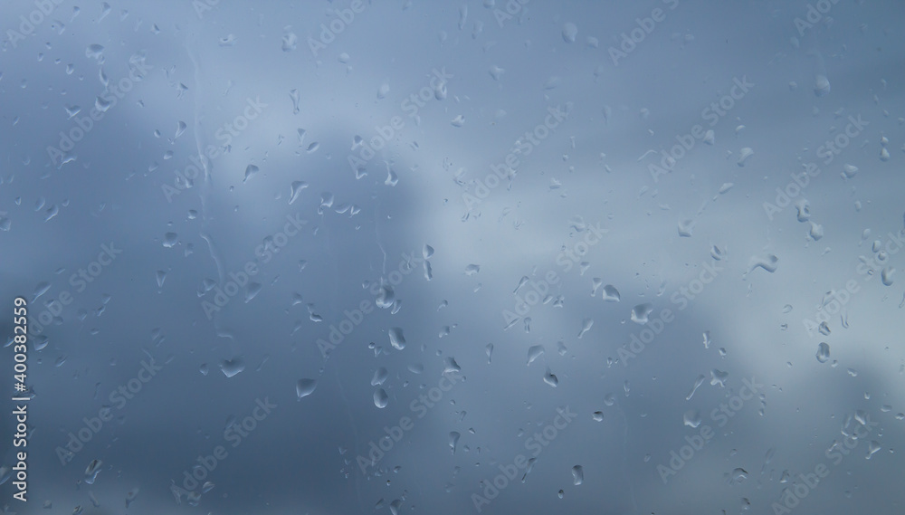 Rain droplets in a window glass Rain droplets in a window glass