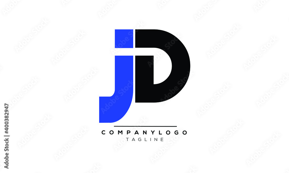 JD icon monogram letter text alphabet logo design Stock Vector | Adobe ...