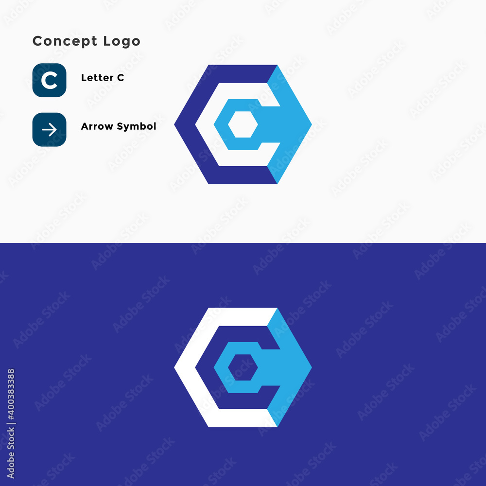 Letter c logo with arrow combination, with a unique shape suitable for your company logo. Letter c logo with arrow combination, with a unique shape suitable for your company logo.