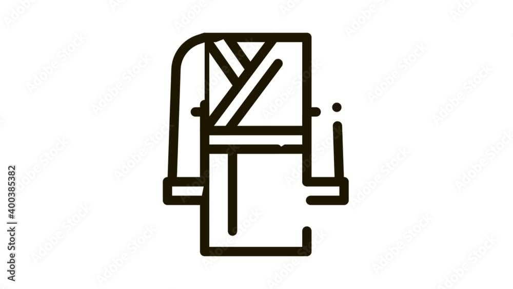 National Cloth Icon Animation. black National Cloth animated icon on white background National Cloth Icon Animation. black National Cloth animated icon on white background