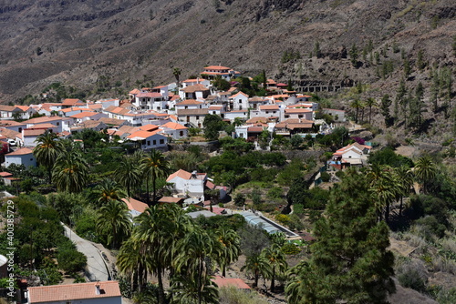Bergdorf Gran Canaria aus der Ferne