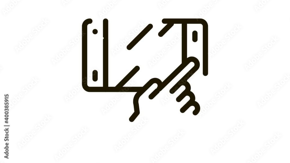 Game Console Icon Animation. black Game Console animated icon on white background Game Console Icon Animation. black Game Console animated icon on white background