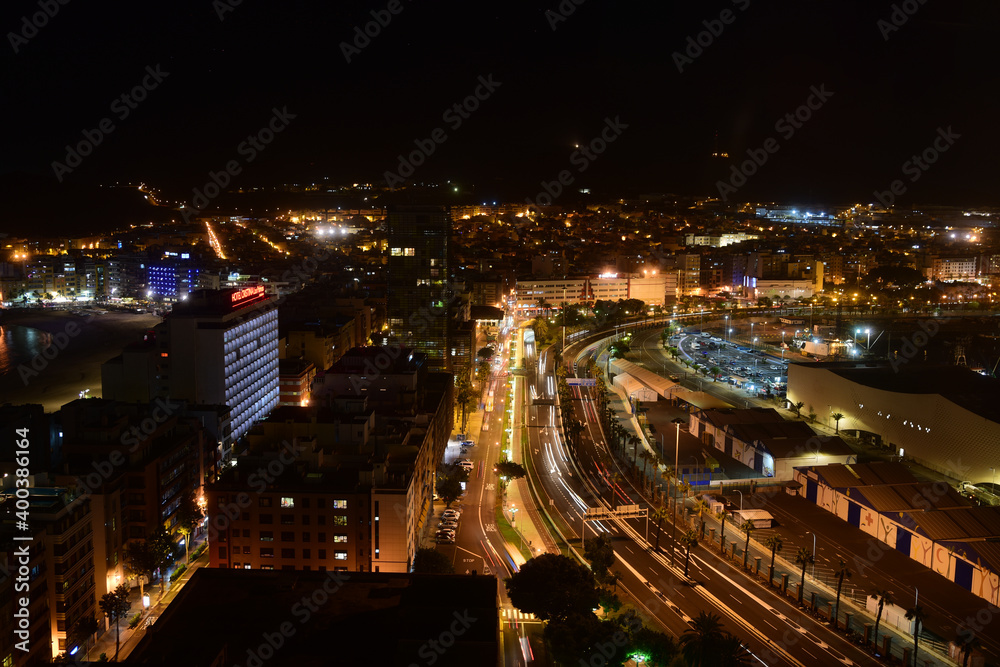 Fototapeta premium Nachtaufnahme Las Palmas