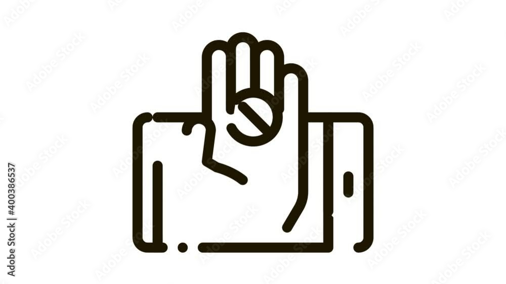 Phone Hand Pill Icon Animation. black Phone Hand Pill animated icon on white background Phone Hand Pill Icon Animation. black Phone Hand Pill animated icon on white background