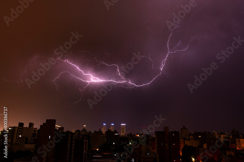 Lightning in Rosario City