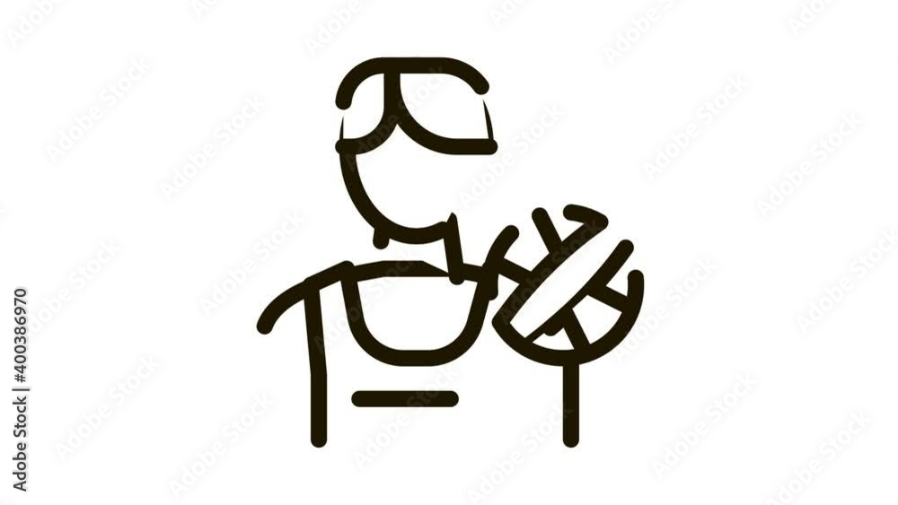 Male Volleyball Player Icon Animation. black Male Volleyball Player animated icon on white background Male Volleyball Player Icon Animation. black Male Volleyball Player animated icon on white background
