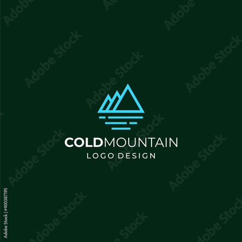 Logo about iceberg designed with geometric lines.
EPS10, Vector.