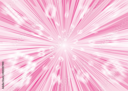 ピンクの集中線の数字が飛び出す壁紙
