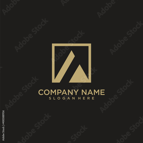 letter A logo with an attractive shape with a modern premium vector concept part 1
