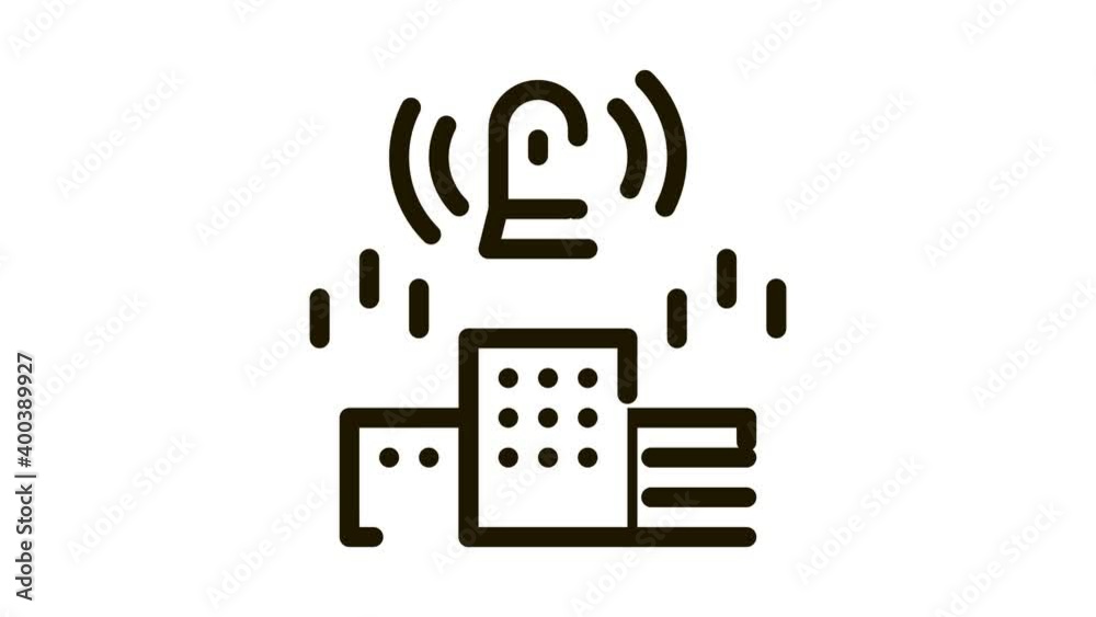 Alarm City Town Icon Animation. black Alarm City Town animated icon on white background