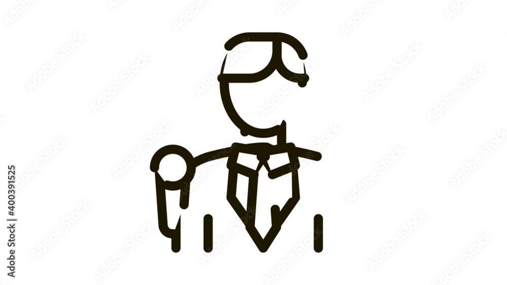 Journalist Man Icon Animation. black Journalist Man animated icon on white background Journalist Man Icon Animation. black Journalist Man animated icon on white background