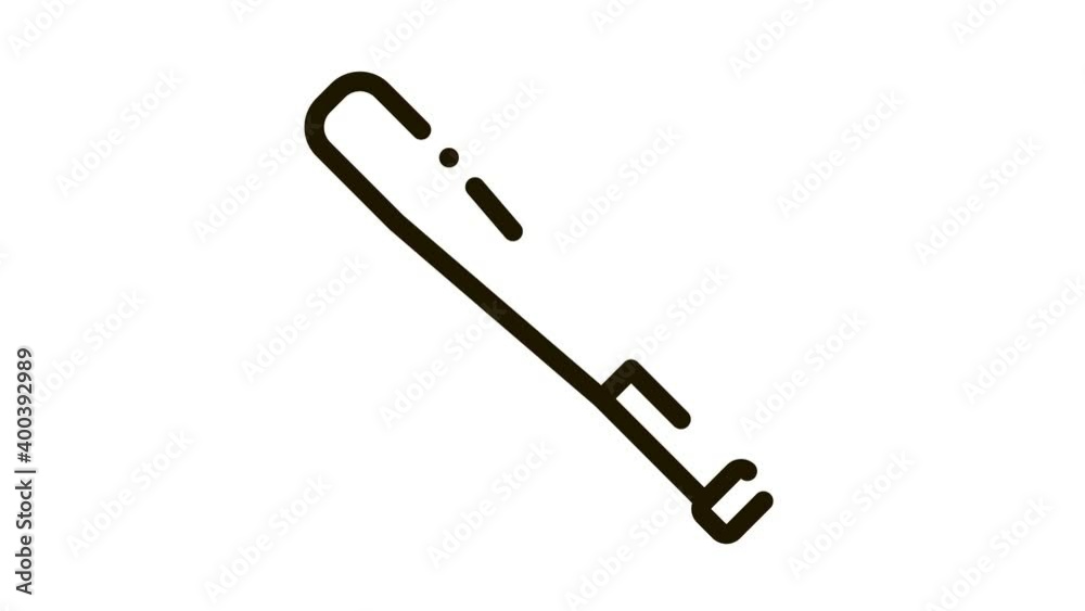 Baseball Bit Icon Animation. black Baseball Bit animated icon on white background Baseball Bit Icon Animation. black Baseball Bit animated icon on white background