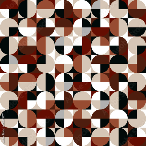 Geometric shape with earth tone color palette. Vector background.