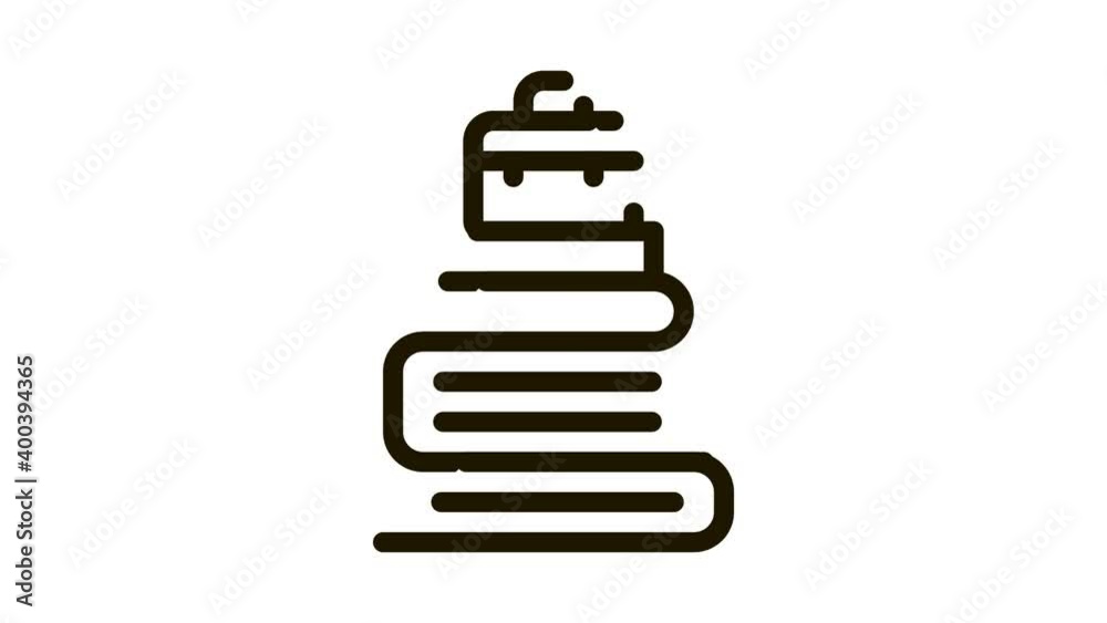 Case Heap Tower Icon Animation. black Case Heap Tower animated icon on white background Case Heap Tower Icon Animation. black Case Heap Tower animated icon on white background