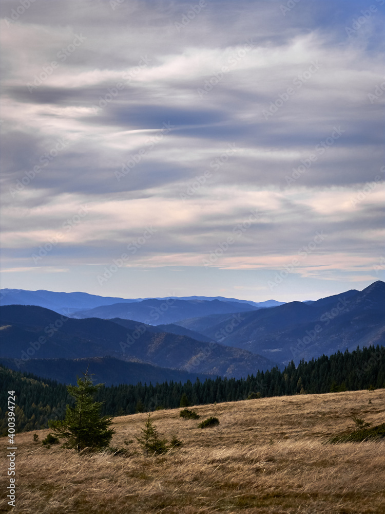 Scenic mountain landscape in the autumn season. Carpathian, Ukraine. Scenic mountain landscape in the autumn season. Carpathian, Ukraine.