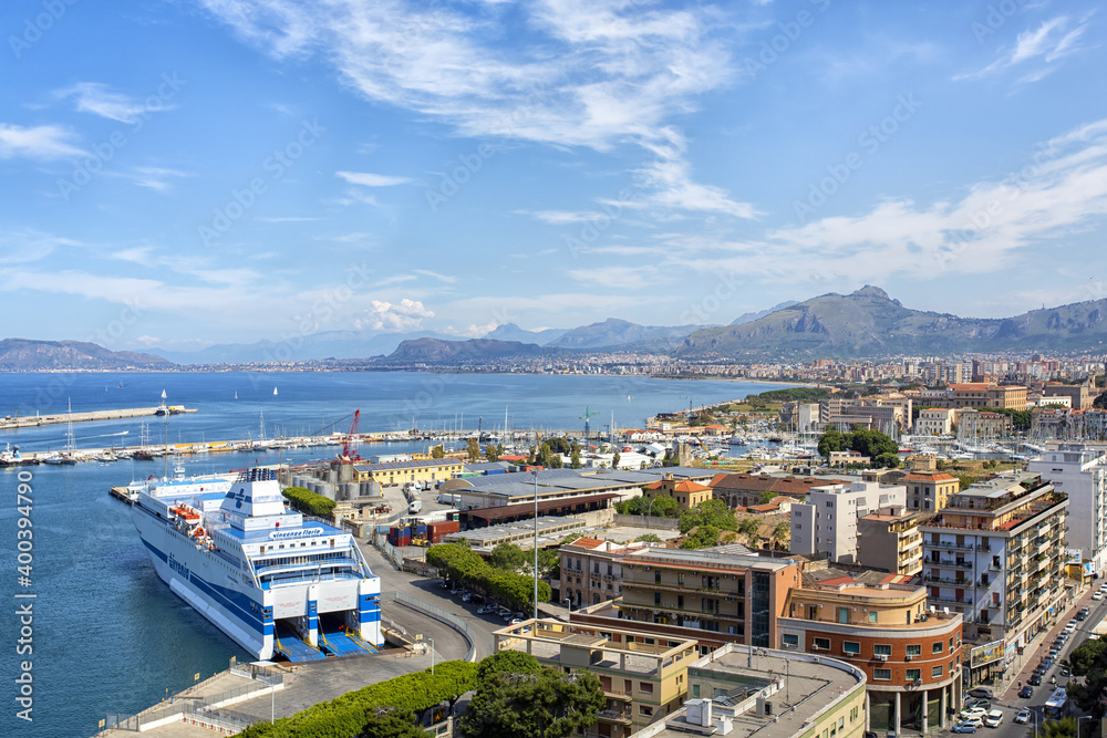 Beautiful view over the city of Palermo